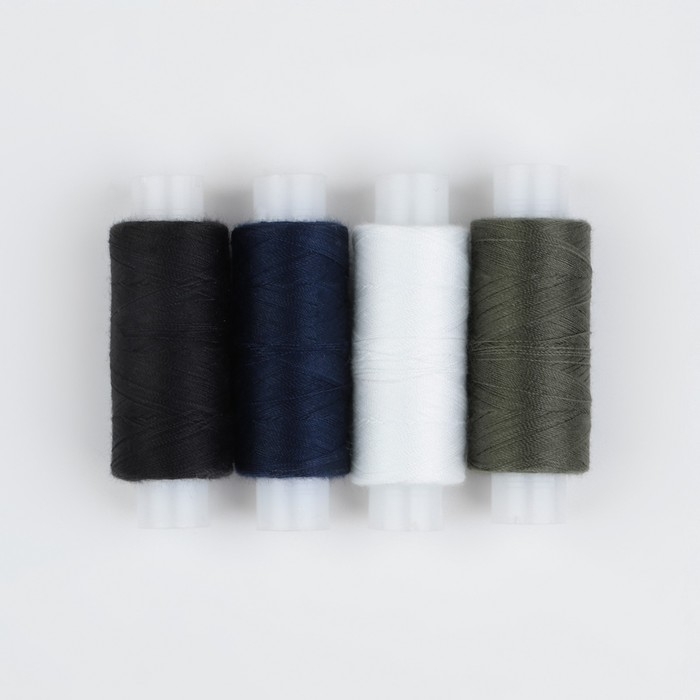 Набор ниток «Армейский», 45ЛЛ, 150 м, 4 шт, 2 иголки, цвет разноцветный Набор ниток «Армейский», 45ЛЛ, 150 м, 4 шт, 2 иголки, цвет разноцветный