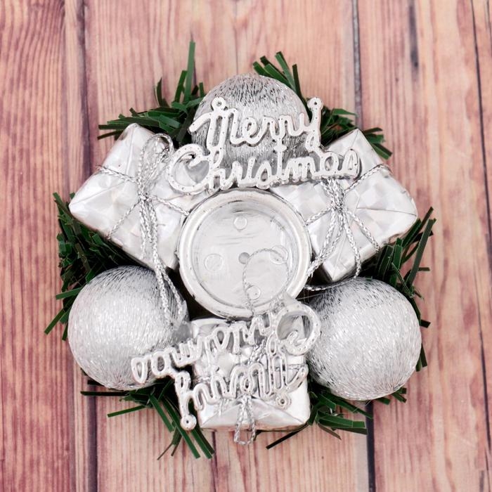 Подсвечник на одну свечу Подсвечник на одну свечу "Подарок" отв d-2 см, серебро