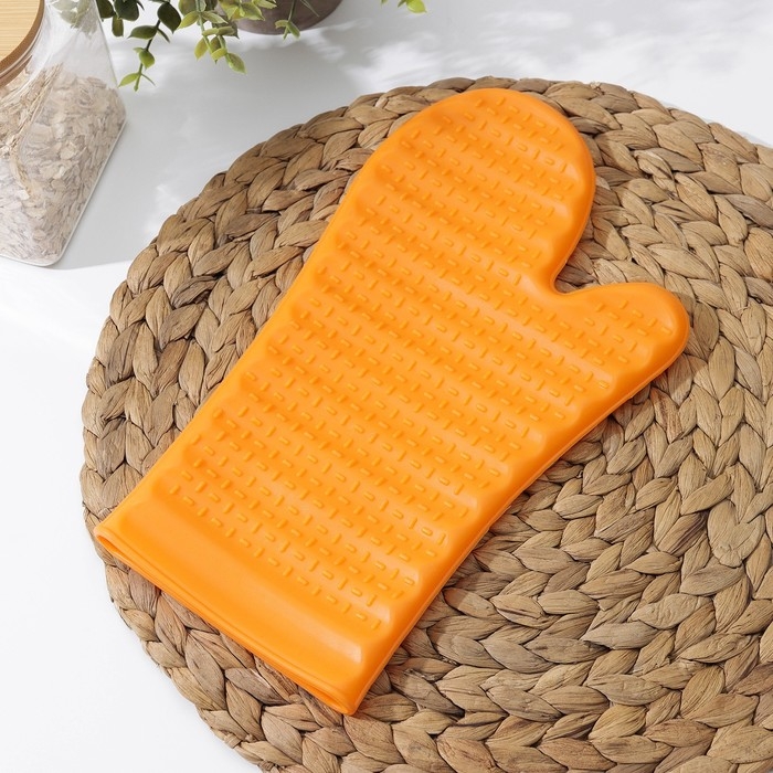 Прихватка для горячего Доляна «Мускат», силикон, 29×17 см, цвет МИКС Прихватка для горячего Доляна «Мускат», силикон, 29×17 см, цвет МИКС