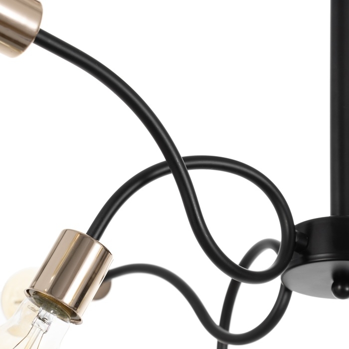 Люстра Люстра "Рипли" 8хЕ27 40Вт черно-золотой 60х60х40 см