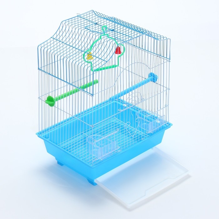 Клетка для птиц укомплектованная Bd-1/4f, 30 х 23 х 39 см, голубая Клетка для птиц укомплектованная Bd-1/4f, 30 х 23 х 39 см, голубая