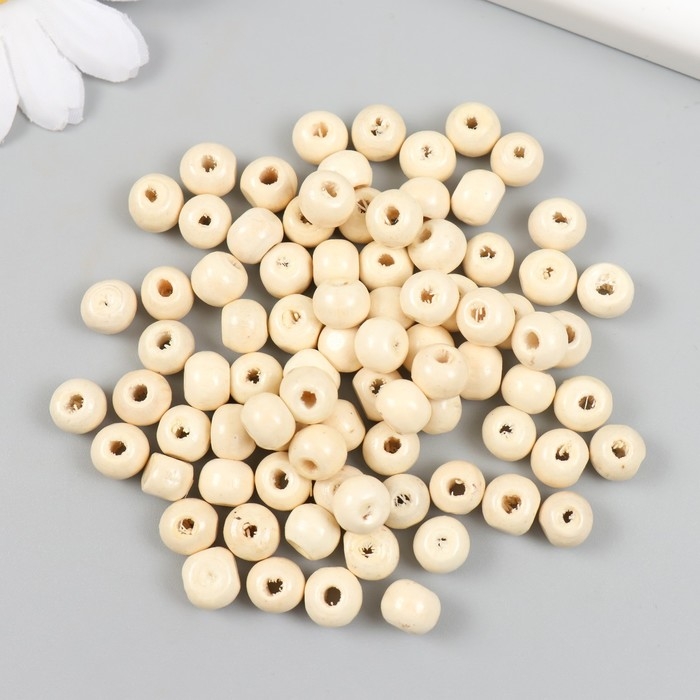 Бусины для творчества дерево Бусины для творчества дерево "Сливочные" d=0,8 см набор 20 гр