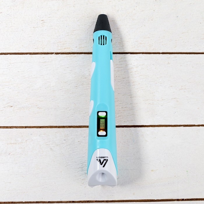 3D ручка Luazon, дисплей, работа с пластиком ABS и PLA, пластик в комплекте, голубая 3D ручка Luazon, дисплей, работа с пластиком ABS и PLA, пластик в комплекте, голубая