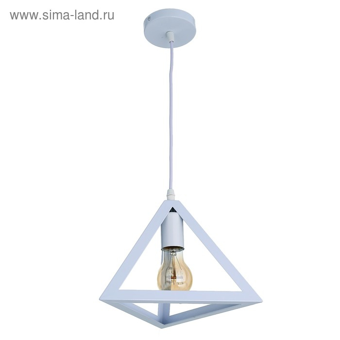 Светильник подвесной  Светильник подвесной "Пирамида" 1x40Вт E27 белый 16х16х116 см