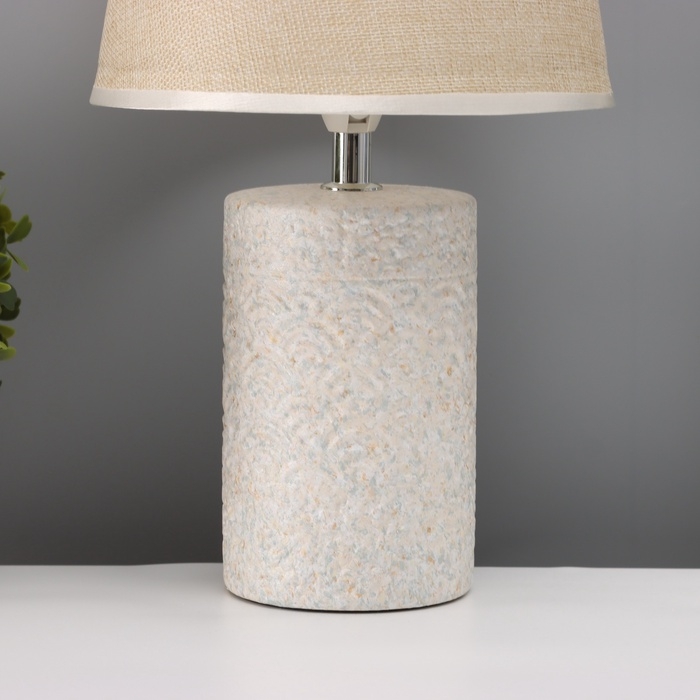 Лампа настольная Лампа настольная "Волны" 1х40Вт Е14 серый/бежевый 20х20х34см