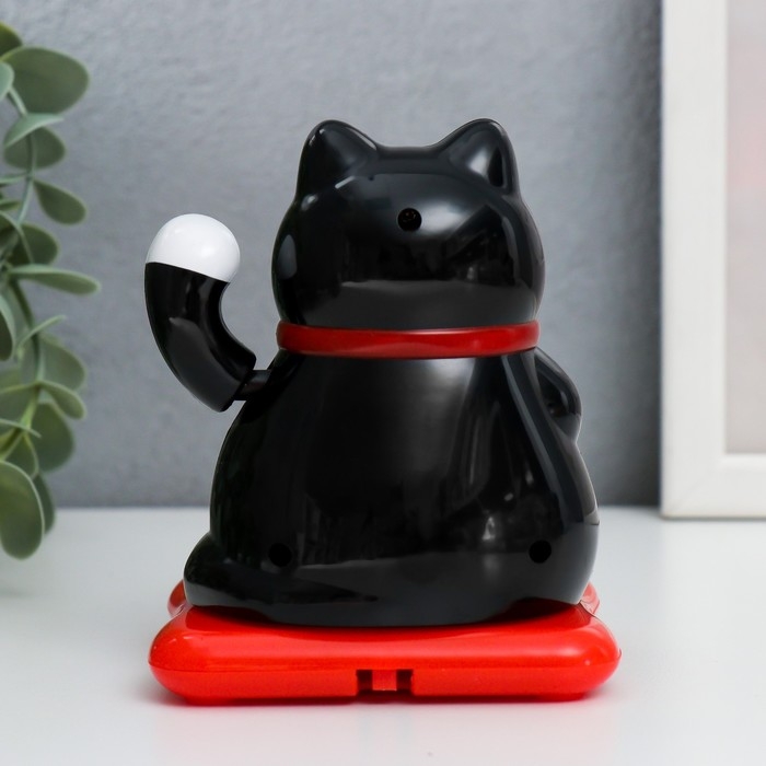 Маятник пластик от солнечной батареи Маятник пластик от солнечной батареи "Кот манэки-нэко" чёрный 9,5х10х9,5 см