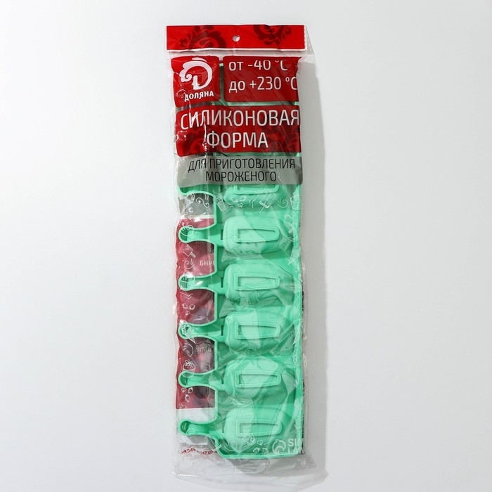 Форма для мороженого Доляна «Эскимо», силикон, 42×12 см, 8 ячеек (6,8×3,8 см), цвет МИКС Форма для мороженого Доляна «Эскимо», силикон, 42×12 см, 8 ячеек (6,8×3,8 см), цвет МИКС