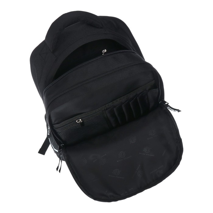 Рюкзак школьный 40 х 30 х 19 см, эргономичная спинка, Bruno Visconti 12-002 SOUNDMANIA, чёрный Рюкзак школьный 40 х 30 х 19 см, эргономичная спинка, Bruno Visconti 12-002 SOUNDMANIA, чёрный