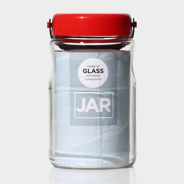 Банка стеклянная для сыпучих продуктов с пластиковой крышкой и ручкой «Macro», 1,7 л Банка стеклянная для сыпучих продуктов с пластиковой крышкой и ручкой «Macro», 1,7 л