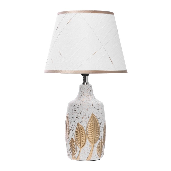 Настольная лампа Настольная лампа "Онерия" Е14 40Вт бело-золотой 23х23х40 см