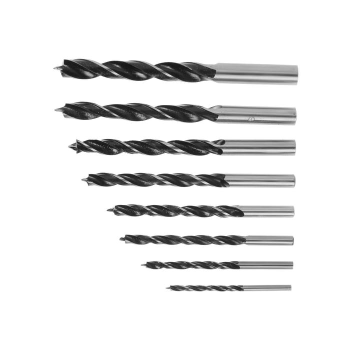 Набор сверл по дереву ТУНДРА, цилиндрический хвостовик, 3-4-5-6-7-8-9-10 мм, 8 шт. Набор сверл по дереву ТУНДРА, цилиндрический хвостовик, 3-4-5-6-7-8-9-10 мм, 8 шт.
