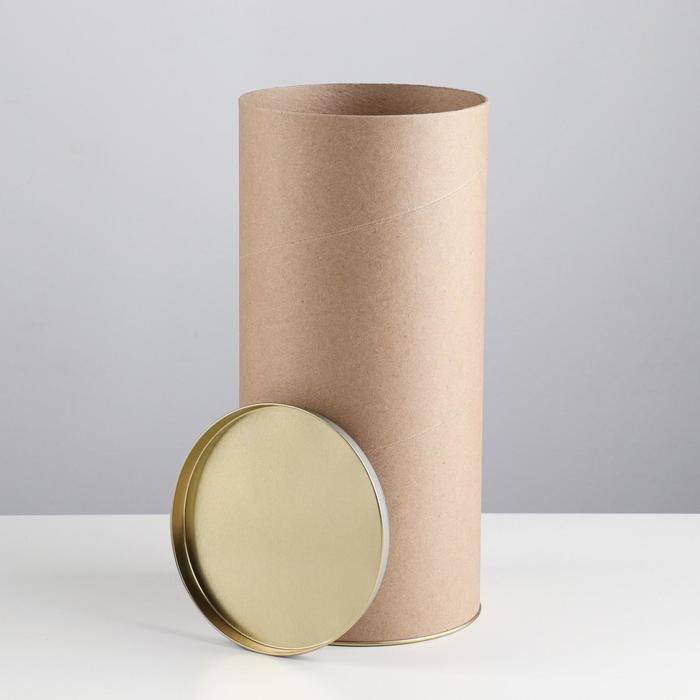 Тубус 120х260 мм (240 мм внутренняя высота),плотный картон, металлическая крышка Тубус 120х260 мм (240 мм внутренняя высота),плотный картон, металлическая крышка