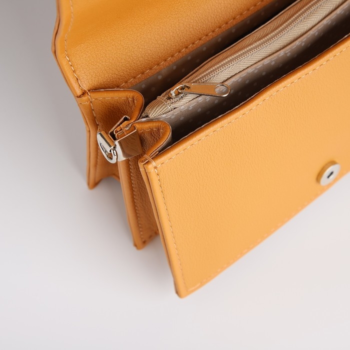 Сумка женская TEXTURA, мессенджер, маленький размер, цвет горчичный Сумка женская TEXTURA, мессенджер, маленький размер, цвет горчичный