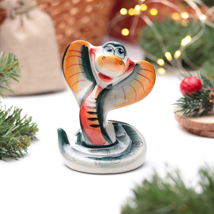 Сувенир Сувенир "Змея Гера", гжель, цвет, 11 см