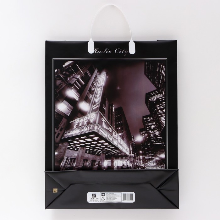 Пакет Пакет "Ночной город", мягкий пластик, 42 x 32 см