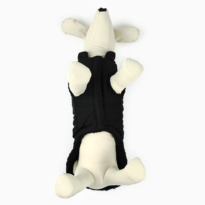 Одежда для собак. Куртка зимняя «Тёплая зима», чёрная размер M