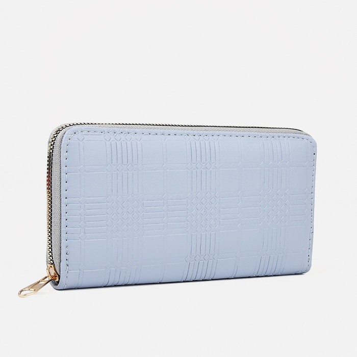 Кошелёк на молнии, цвет серо-голубой Кошелёк на молнии, цвет серо-голубой