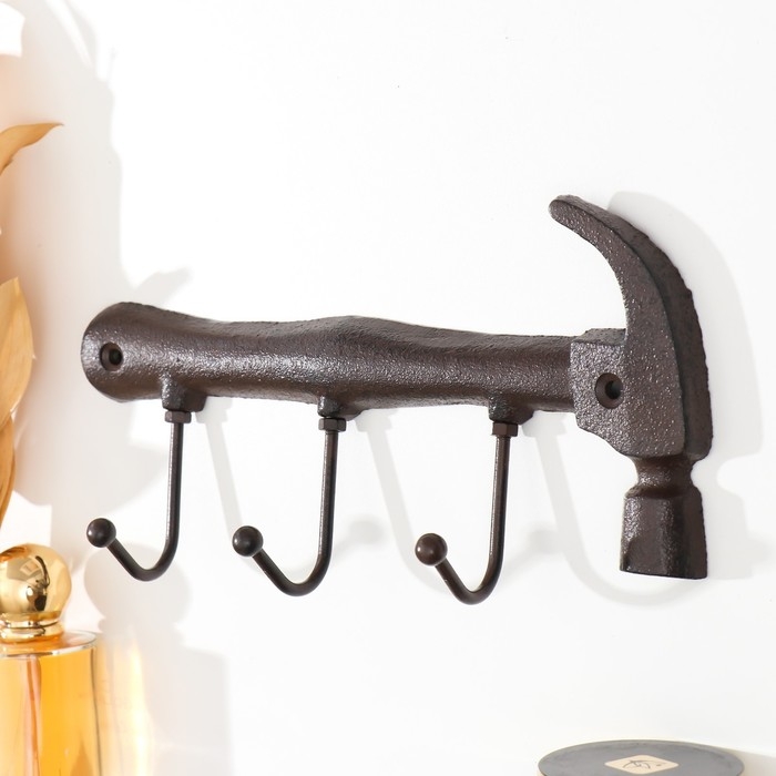 Крючки декоративные чугун Крючки декоративные чугун "Молоток" МИКС 14х25 см