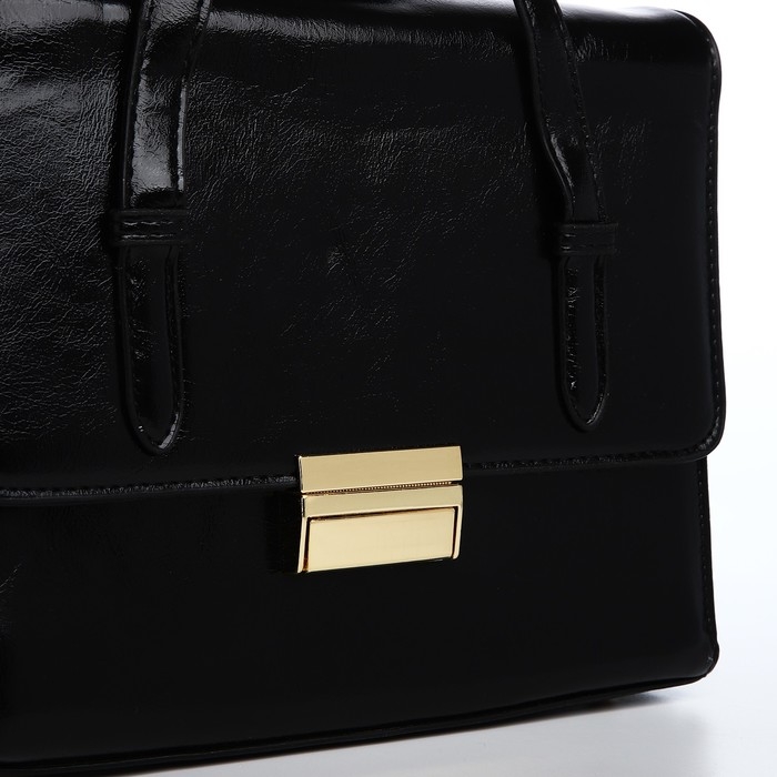 Сумка-мессенджер на клапане, цвет чёрный Сумка-мессенджер на клапане, цвет чёрный