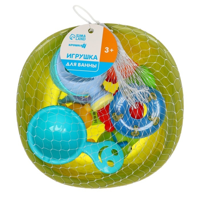 Набор резиновых игрушек для ванны «Игры малыша», с пищалкой, 10 шт, Крошка Я Набор резиновых игрушек для ванны «Игры малыша», с пищалкой, 10 шт, Крошка Я