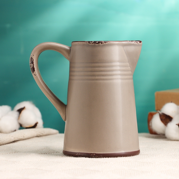 Кашпо  Кашпо "Оливер" серое, 7х13х14см