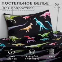 Постельное бельё Этель 1,5 сп "Dino skeleton" 143х215 см, 150х214 см, 50х70 см -1 шт, 100% хлопок, бязь