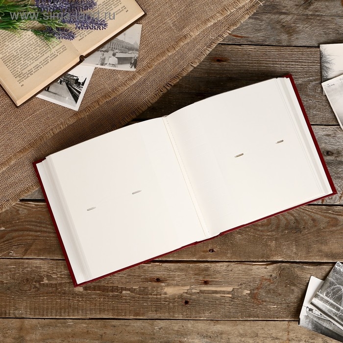 Фотоальбом Fotografia на 200 фото, 10x15 см., Фотоальбом Fotografia на 200 фото, 10x15 см., "Классика" красный