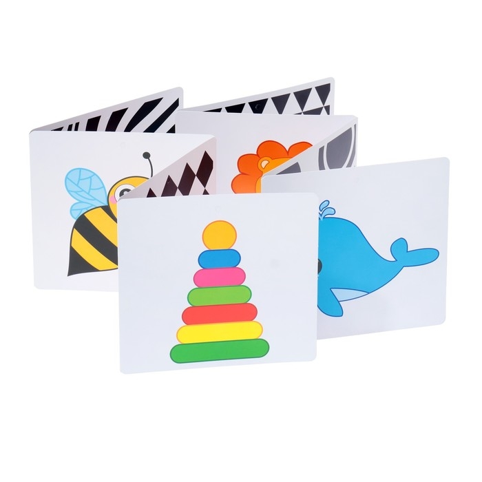 Набор карточек  Набор карточек "Книжка-гармошка" пирамидка, 17х17 см