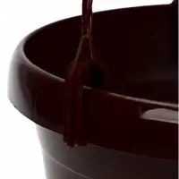 Горшок для цветов подвесной &laquo;Флора&raquo;, 4 л, d=22 см, h=15.5 см, пластиковый, коричневый