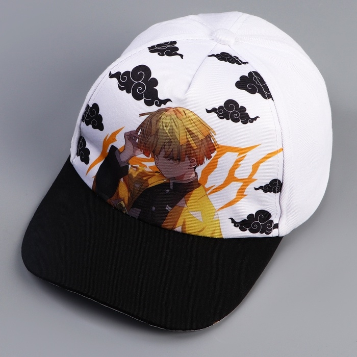 Кепка детская для мальчика «Аниме», цвет белый, р-р 52-54 5-7 лет