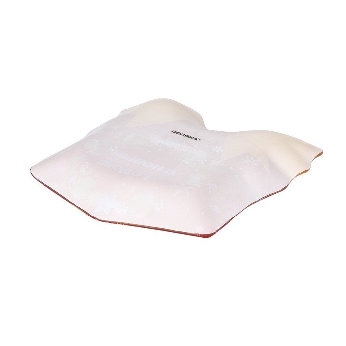 Блюдо стеклянное сервировочное Доляна «Подарок. С Новым Годом», 15,5×17,3 см, цвет красный Блюдо стеклянное сервировочное Доляна «Подарок. С Новым Годом», 15,5×17,3 см, цвет красный