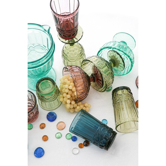 Стакан стеклянный Magistro «Ла-Манш», 220 мл, цвет зелёный Стакан стеклянный Magistro «Ла-Манш», 220 мл, цвет зелёный