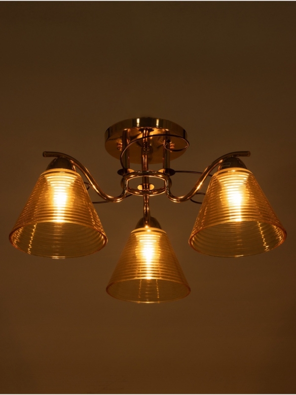 Люстра Люстра "Кольцо" 3х40Вт Е27 золото 48х48х24см