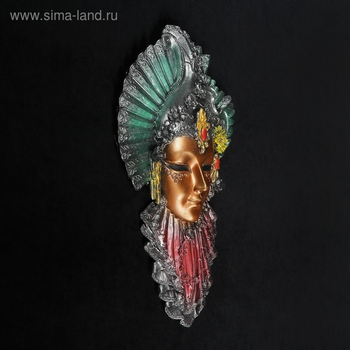 Венецианская маска Венецианская маска "Рубин" золото, 32см МИКС