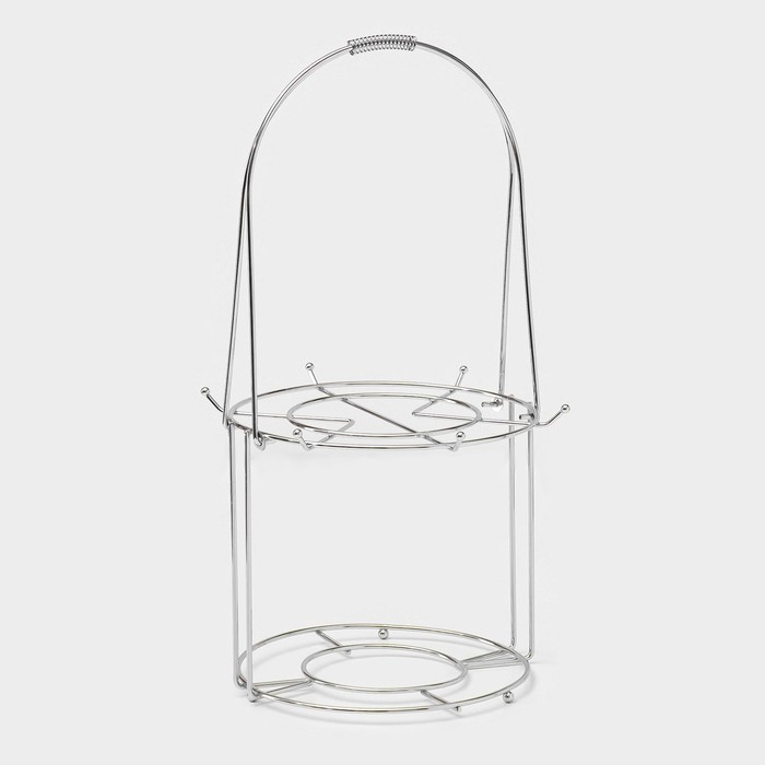 Сервиз чайный керамический на металлической подставке Доляна «Роспись», 13 предметов: 6 чашек 210 мл, 6 блюдец d=14 см, чайник 1 л Сервиз чайный керамический на металлической подставке Доляна «Роспись», 13 предметов: 6 чашек 210 мл, 6 блюдец d=14 см, чайник 1 л