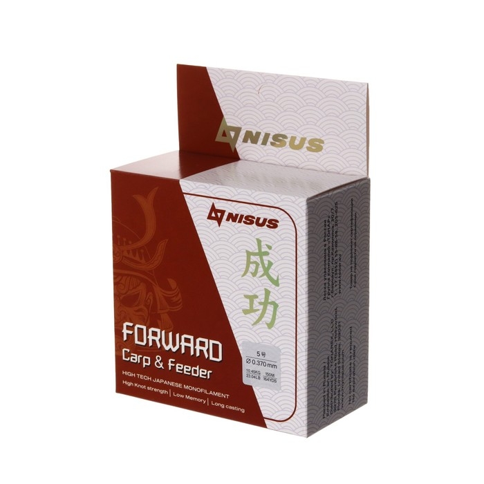 Леска NISUS FORWARD Carp & Feeder, диаметр 0.370 мм, тест 10.45 кг, 150 м, коричневая Леска NISUS FORWARD Carp & Feeder, диаметр 0.370 мм, тест 10.45 кг, 150 м, коричневая