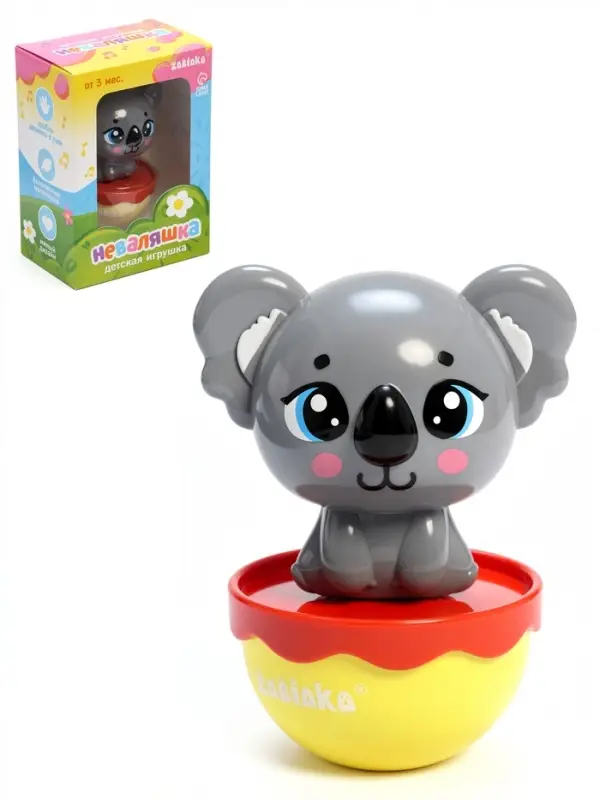 Игрушка детская, неваляшка &laquo;Коала&raquo;, серый