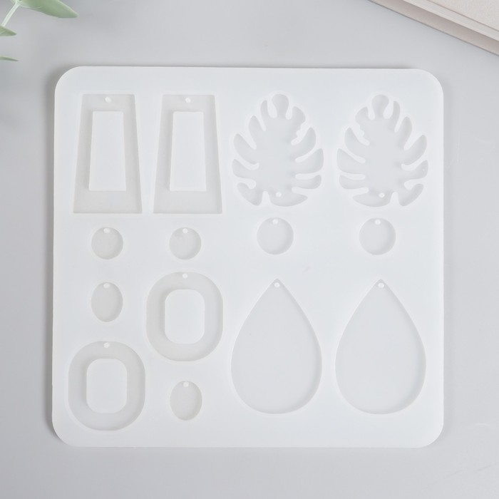 Молд силикон Молд силикон "Серьги" 14 предметов 15,7х15,2х0,4 см