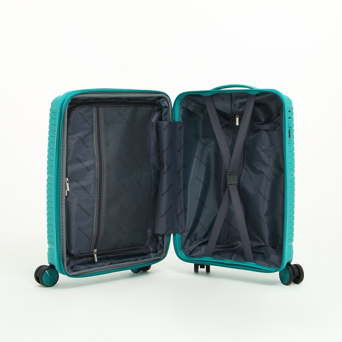 Чемодан малый 47 л (S) Bagvoyage, отдел на молнии, с расширением, кодовый замок, 4 колеса, цвет бирюзовый Чемодан малый 47 л (S) Bagvoyage, отдел на молнии, с расширением, кодовый замок, 4 колеса, цвет бирюзовый