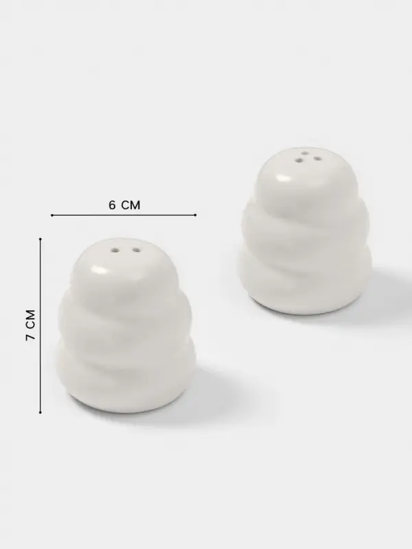 Набор для специй Доляна &laquo;Зефир&raquo;, солонка, перечница, 100 мл, керамика, белый