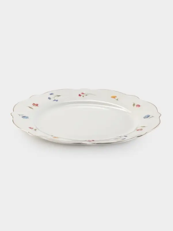 Тарелка WY Flowers song, d=20 см, фарфор, белая