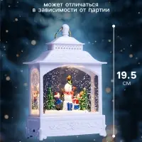 Светодиодная фигура &laquo;Снеговик&raquo; 5.5&times;14&times;19.5 см, от батареек 3хААА, музыка, USB, свечение тёплое белое