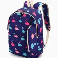 Рюкзак школьный &laquo;Фламинго&raquo;, с пеналом, 29&times;12&times;41 см, фиолетовый