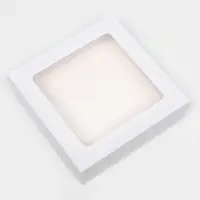 Коробка подарочная складная, упаковка, крышка - дно, с окном, белая, 23&times;23&times;6.5 см