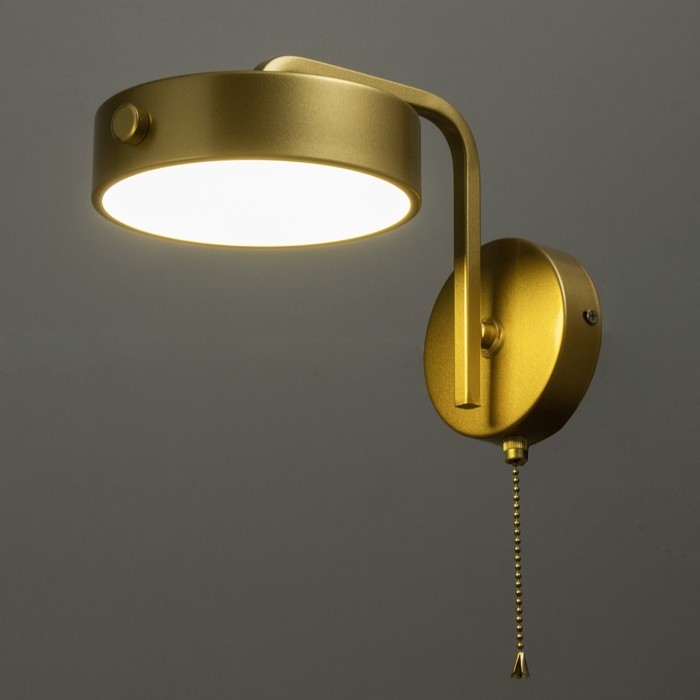 Бра с выключателем "Пиатти" LED 12Вт 4000К золото 15х26х16см