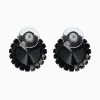 Набор 2 предмета: серьги, колье &laquo;Вернисаж&raquo;, круг ажурный, чёрный, 35 см