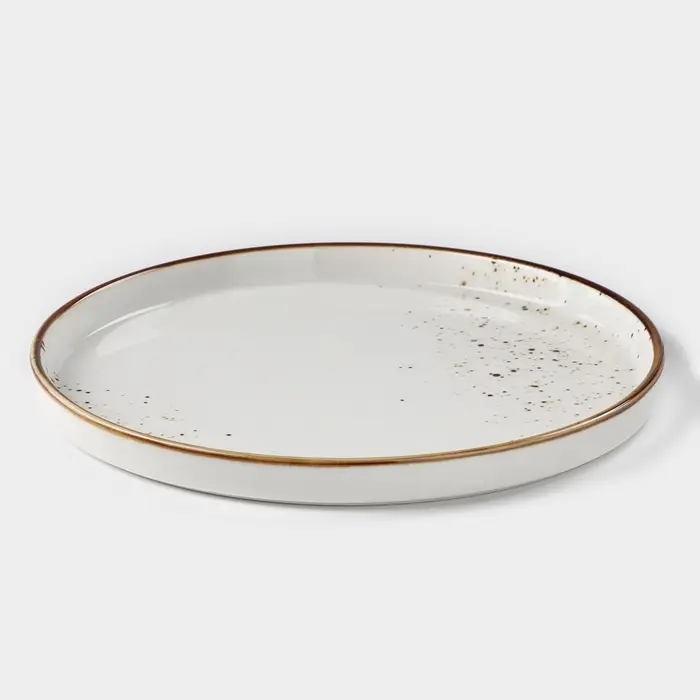 Тарелка с бортиком Magistro &laquo;Церера&raquo;, d=19.5 см, фарфор, белая