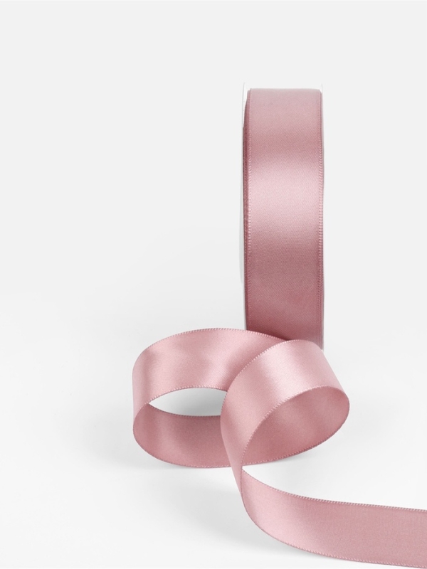 Лента атласная двухсторонняя №164 25мм*25±1м пудровый TR Лента атласная двухсторонняя №164 25мм*25±1м пудровый TR