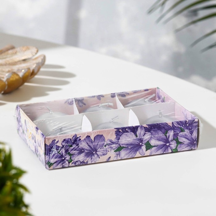 Набор плавающих свечей  Набор плавающих свечей "Овал", 6 штук, серебристая, 4×2см