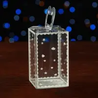 Складная прозрачная коробка из PVC, для упаковки подарков, «Сердце», 6×6×10 см